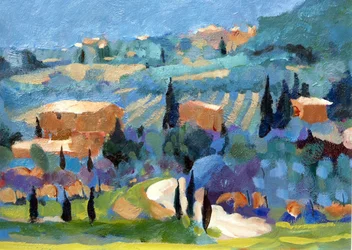 Toscana, 2007 (akryl om bord) swed